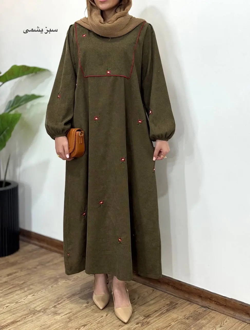 پیراهن مانتویی گلدوزی مهیاس 1